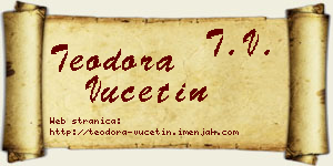 Teodora Vučetin vizit kartica